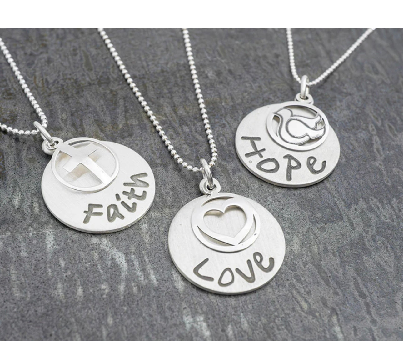 Sterling Silver Love Pendant Necklace