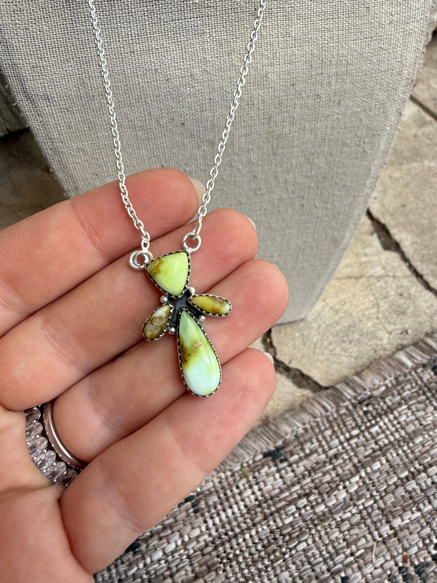 Beautiful Handmade Sterling Silver & Palomino Turquoise Necklace