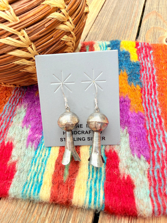 Handcrafted Sterling Silver Blossom Dangle Earrings