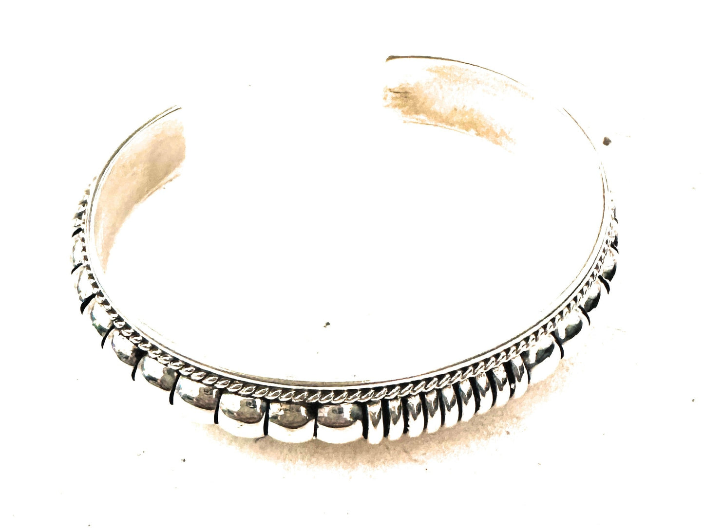 Handcrafted Rolled Sterling Silver Cuff Bracelet