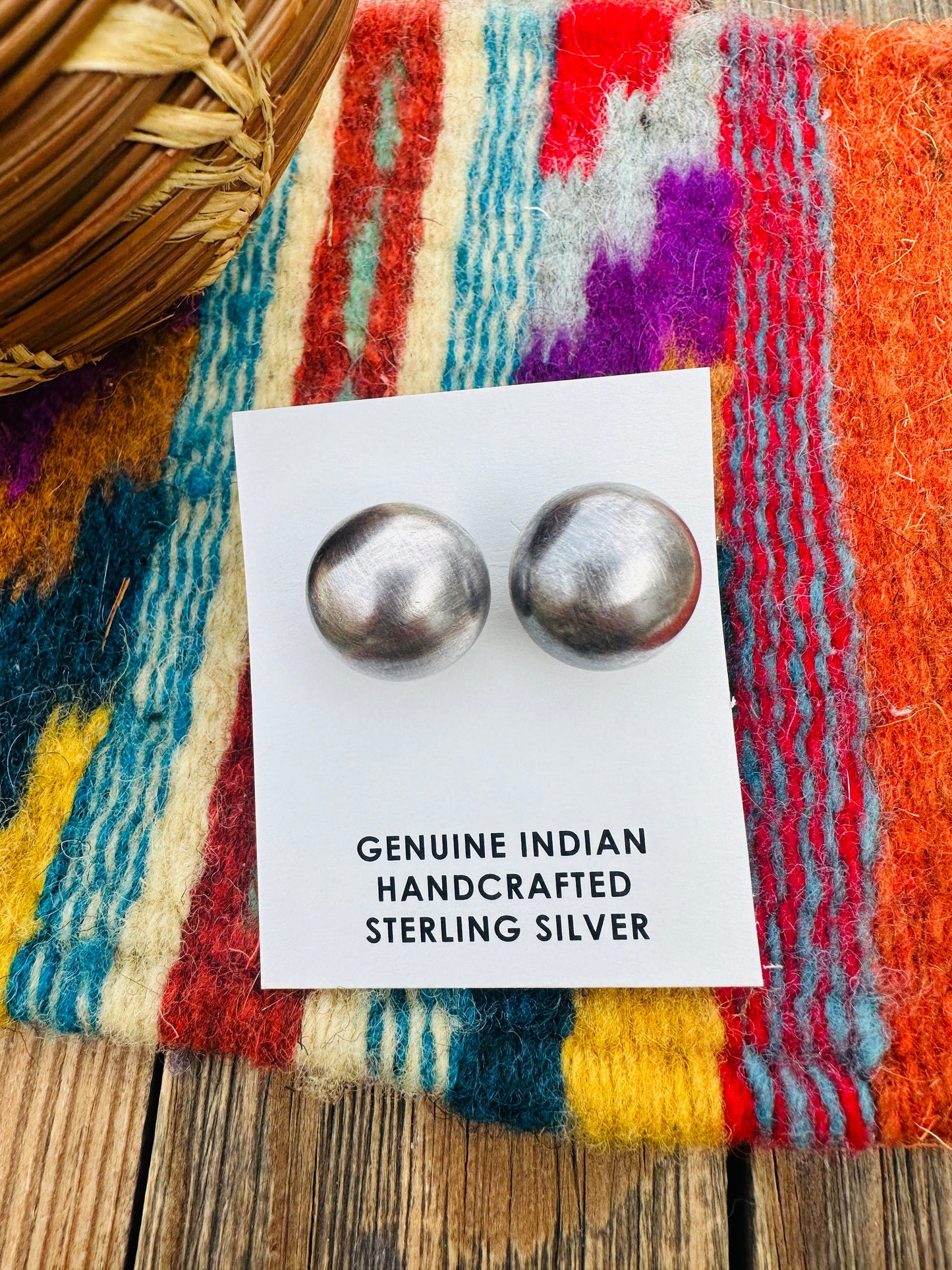 Handcrafted 10mm Sterling Silver Pearl Stud Earrings