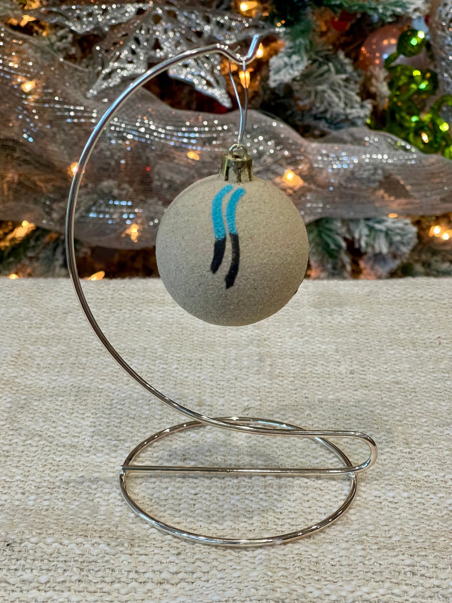 Handcrafted Ceramic Sand Painted Ornament