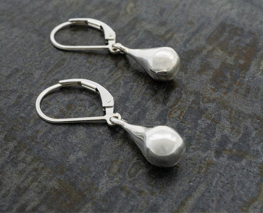 Petite Teardrop Earrings on Lever Back