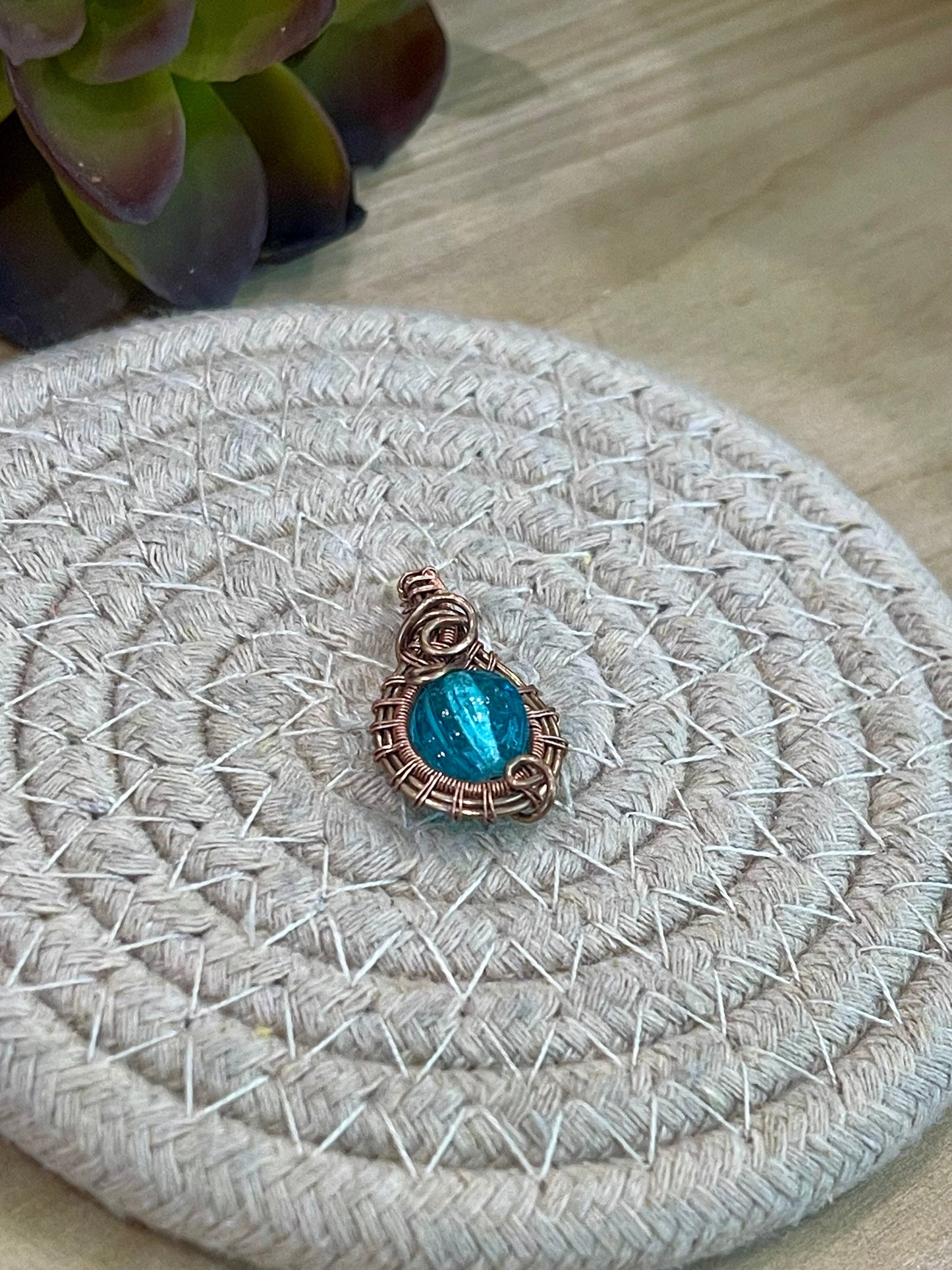 Vintage Handmade Copper Pendant