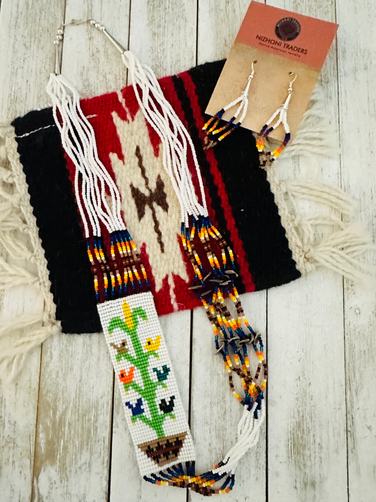 Handcrafted Multicolor Beaded Necklace Set