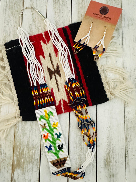 Handcrafted Multicolor Beaded Necklace Set