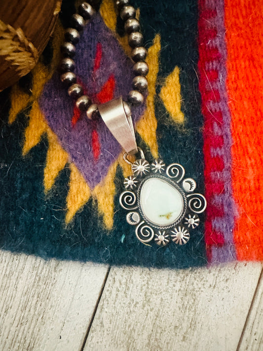 Handcrafted Palomino Turquoise & Sterling Silver Pendant