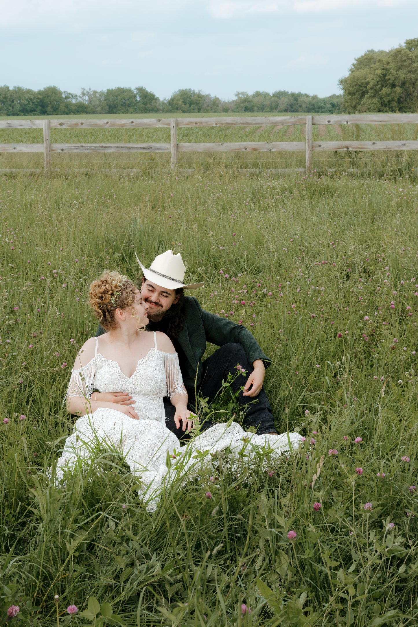 The Malorie Gown – Bold Boho Fit-and-Flare Wedding Dress with Fringe Back