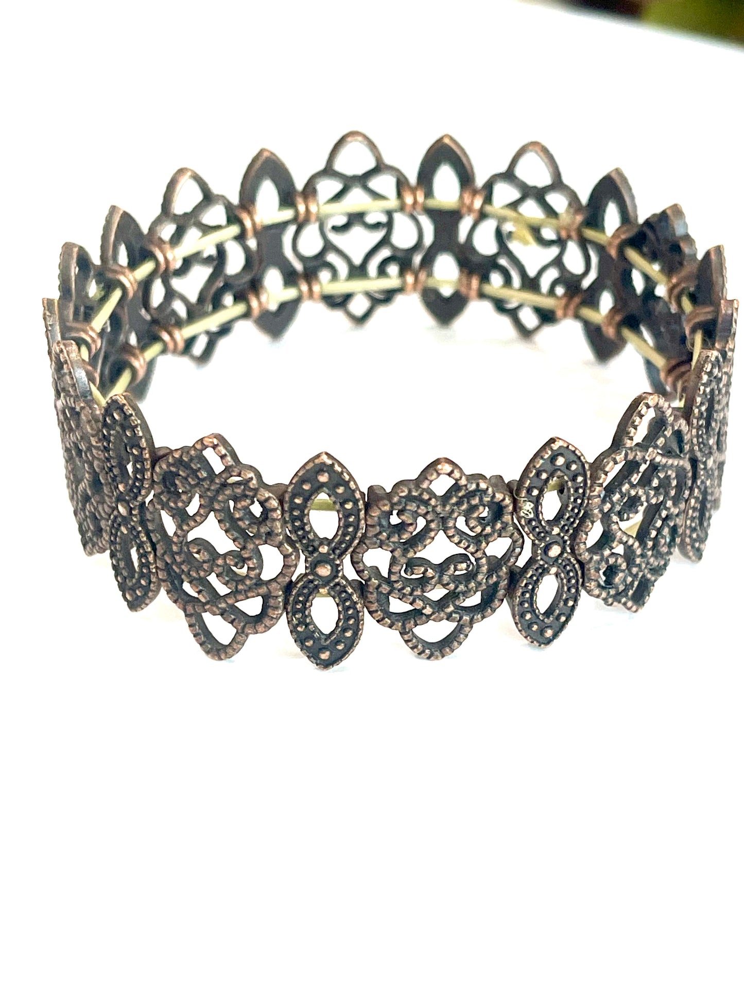 Vintage Handmade Copper Stretch Bracelet