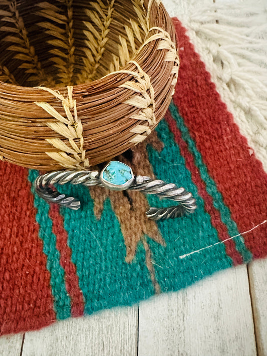 Handcrafted Sterling Silver & Turquoise Cuff Bracelet