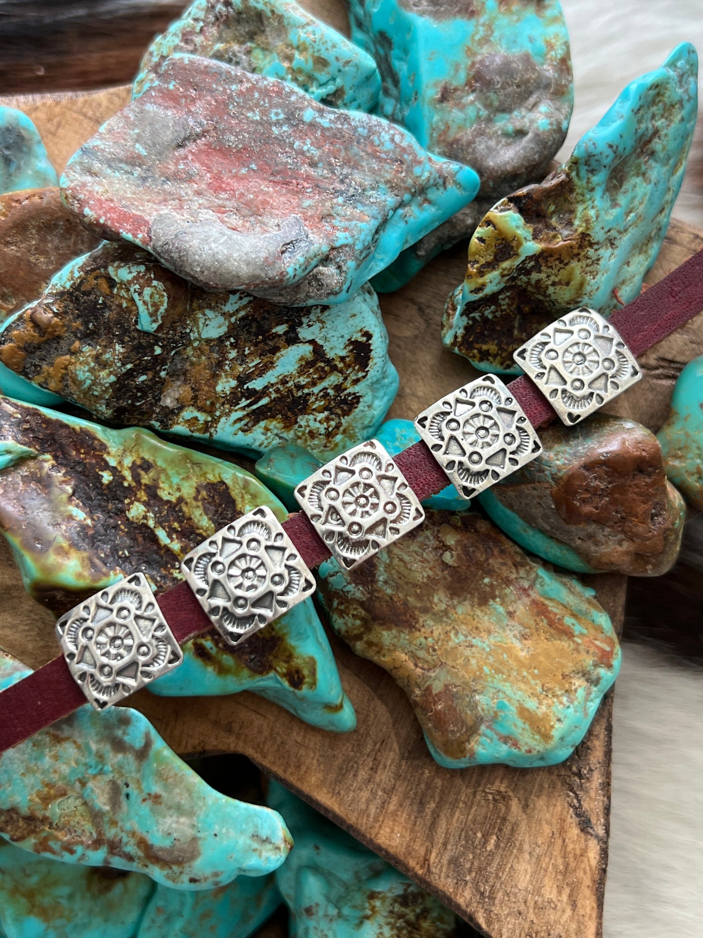 Sterling Silver Mini Concho Slide, Spread Your Wings