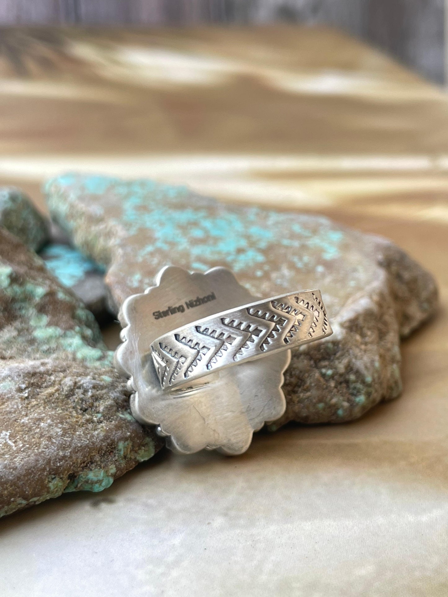 Beautiful Handmade Sterling Silver, White Buffalo & Purple Dream Mojave Adjustable Cluster Ring
