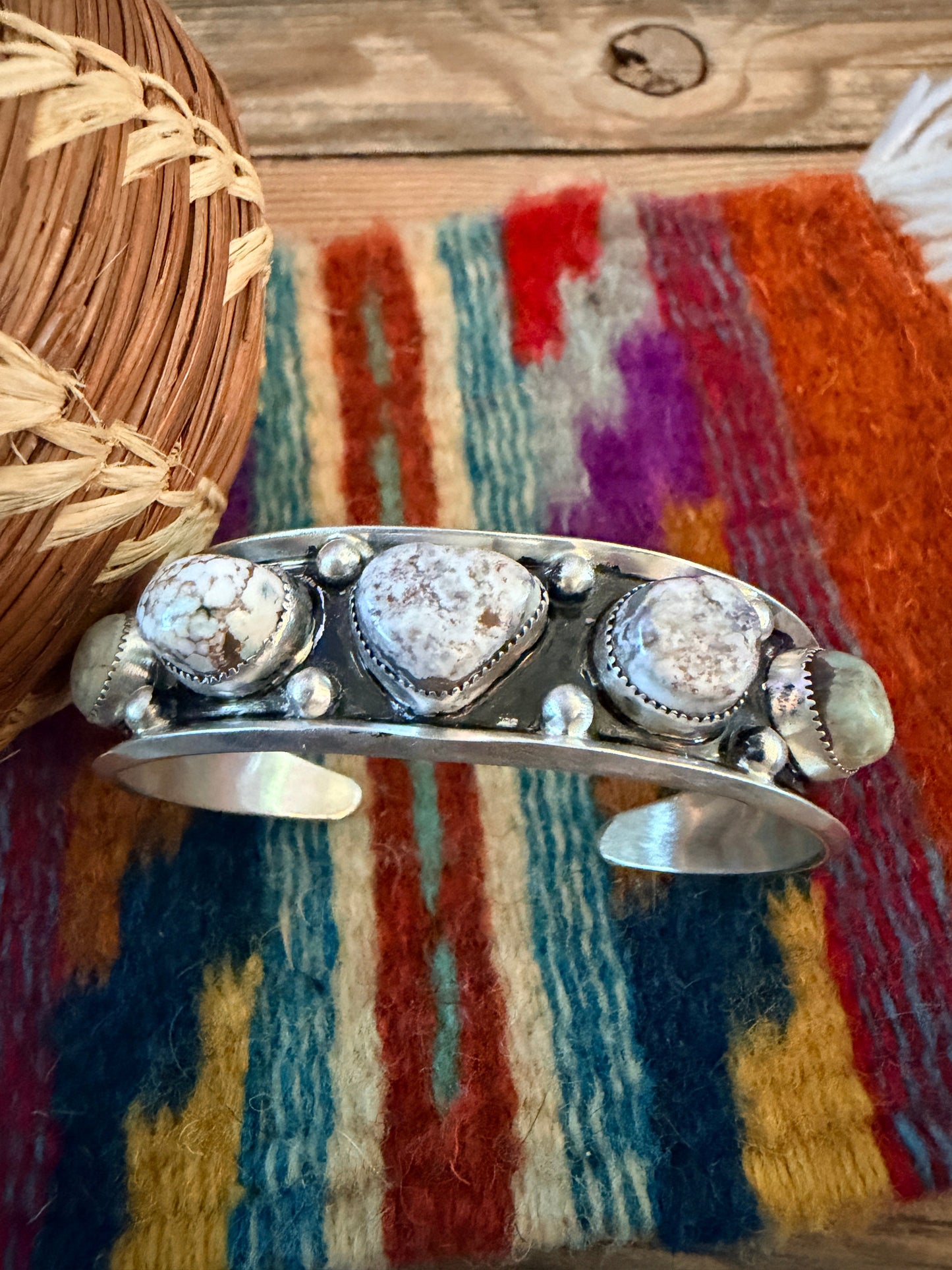 Handcrafted Dry Creek Turquoise & Sterling Silver Cuff Bracelet by Paul Largo