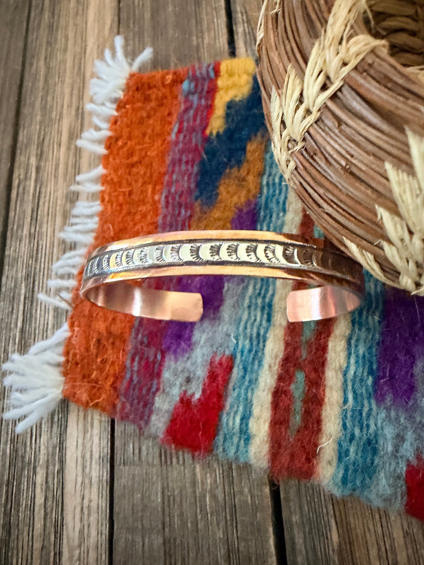Handcrafted Copper & Sterling Silver Cuff Bracelet