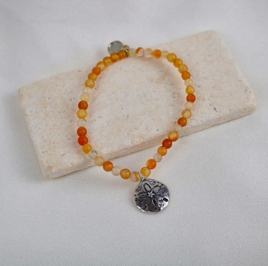 Blessings of the Sea Sand Dollar Bracelet- Silver
