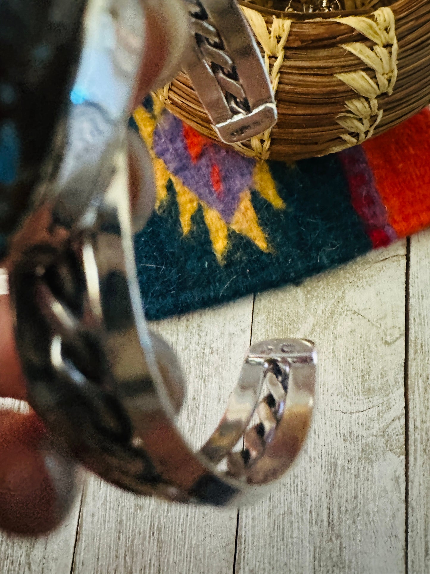 Handcrafted Sterling Silver & Golden Hills Turquoise Cuff Bracelet
