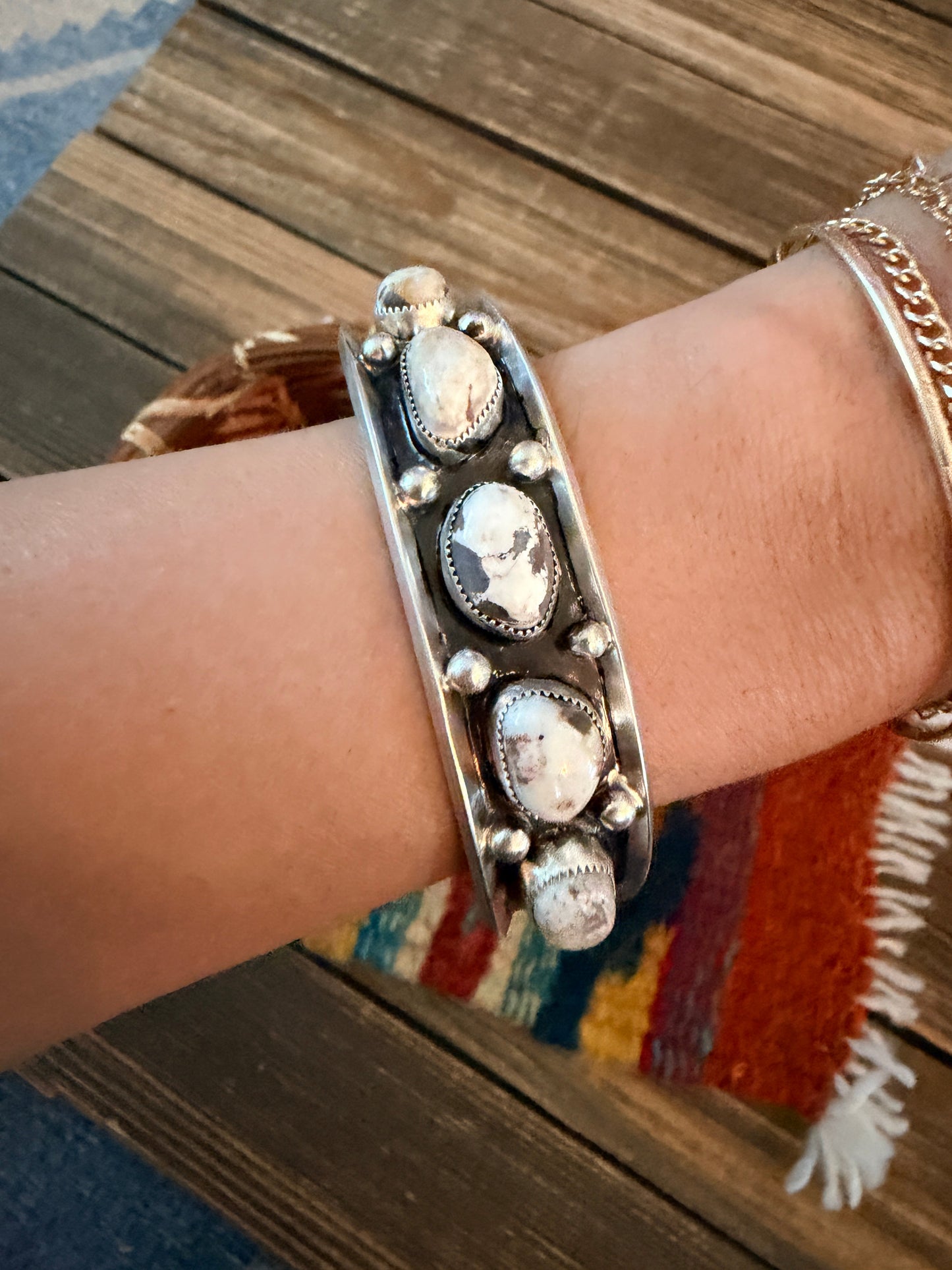 Handcrafted Dry Creek Turquoise & Sterling Silver Cuff Bracelet by Paul Largo