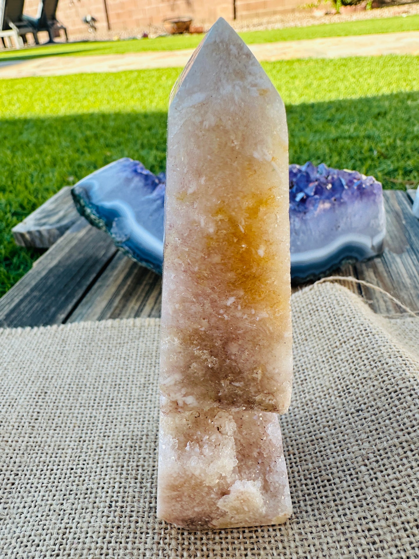 Nizhoni Crystals ✨  Pink Amethyst Tower