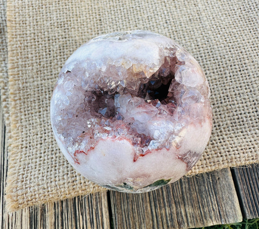 ✨ Nizhoni Crystals ✨  Pink Amethyst Geode Sphere