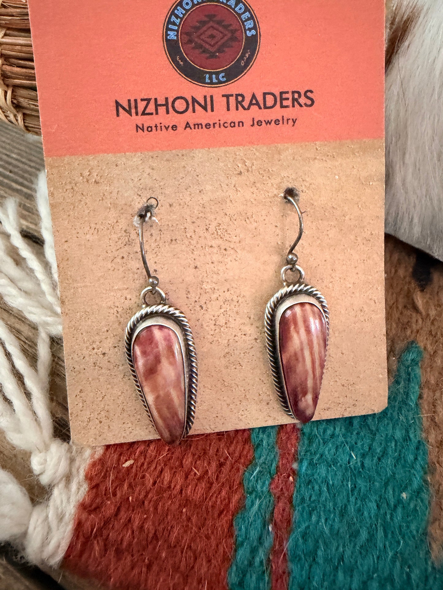 Handcrafted Spiny Oyster & Sterling Silver Necklace and Earring Set by Darrin Livingston