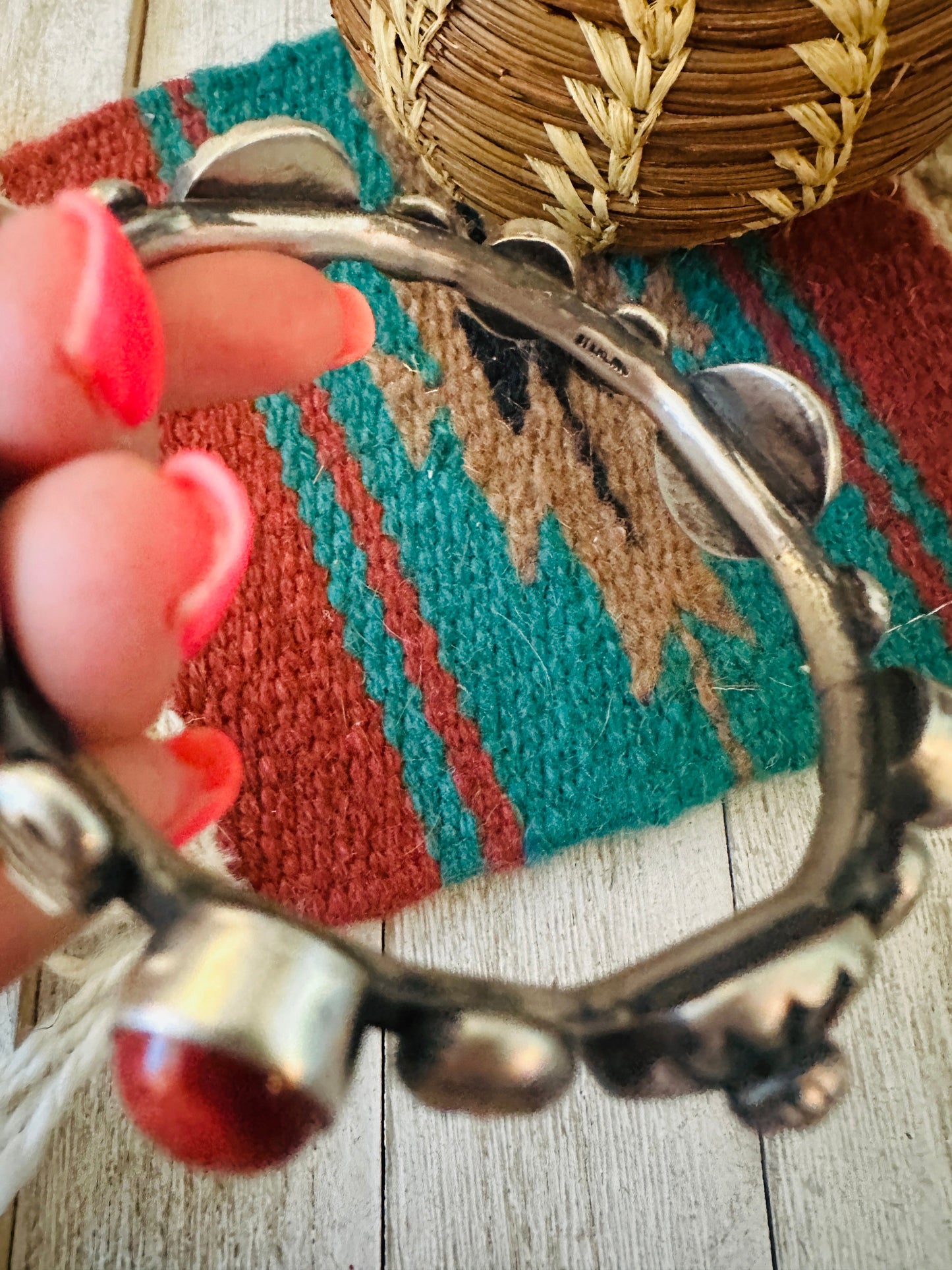 Chimney Butte Handcrafted Sterling Silver & Spiny Bangle