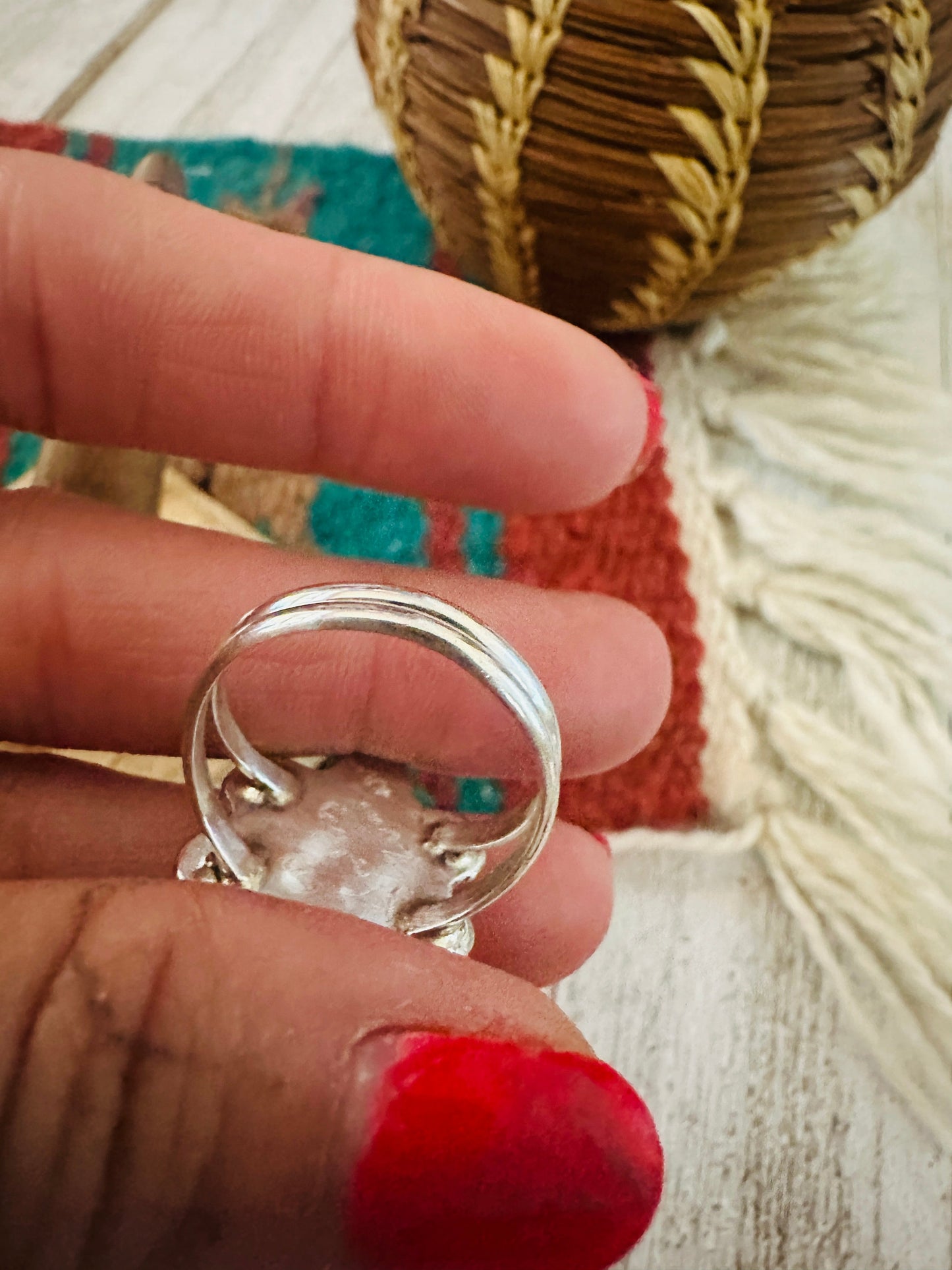 Handcrafted Sterling Silver & Yellow Opal Flower Ring Size 9