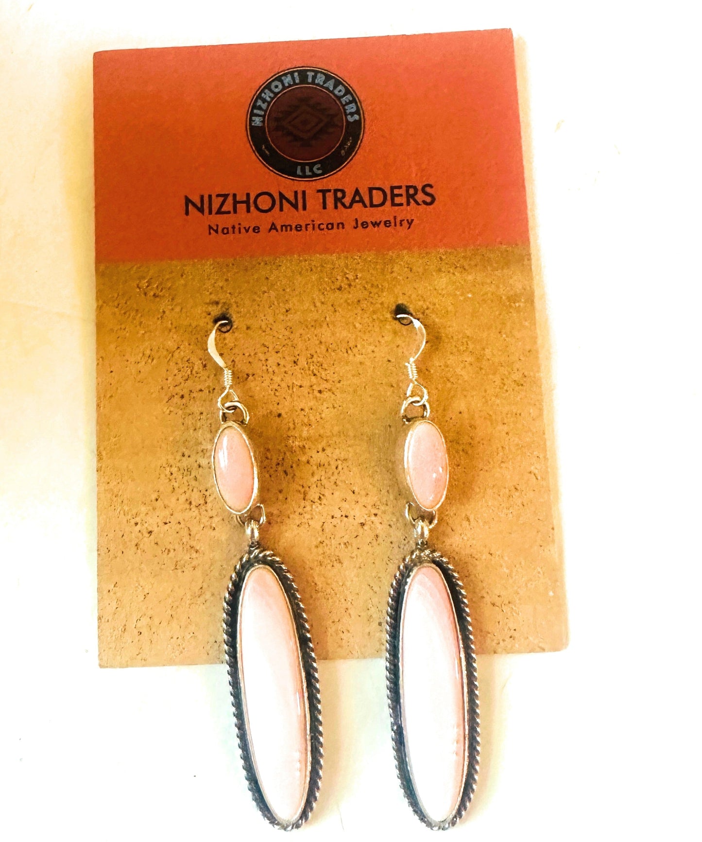 Handcrafted Sterling Silver & Queen Pink Conch Dangle Earrings