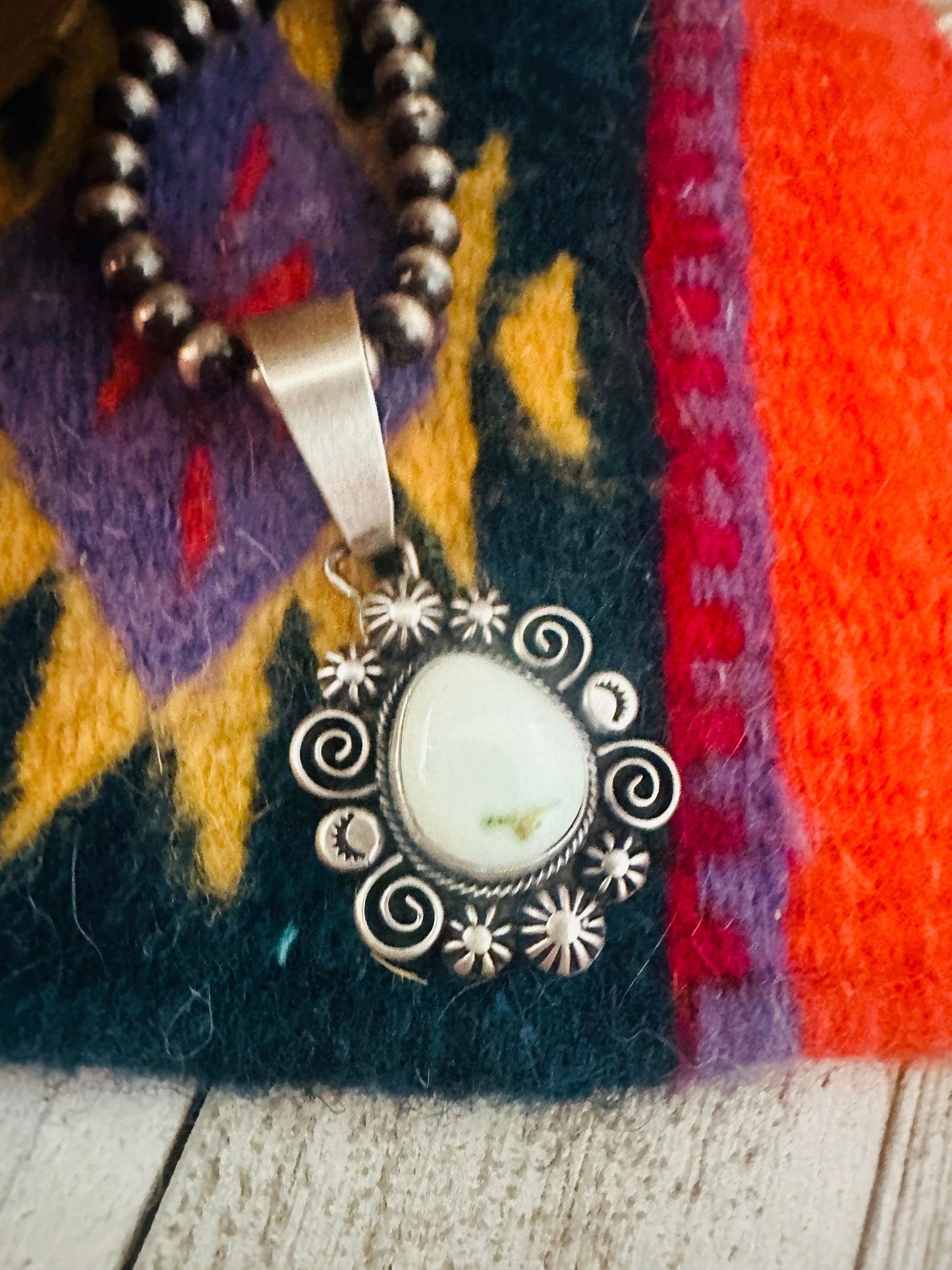 Handcrafted Palomino Turquoise & Sterling Silver Pendant