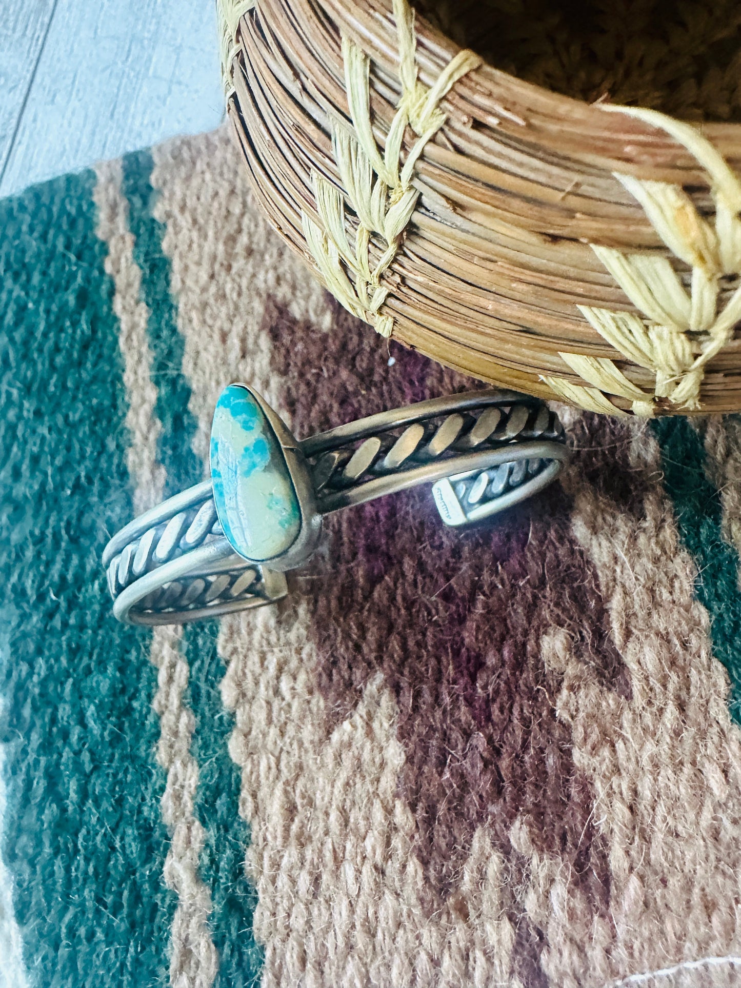 Handcrafted Sterling Silver & Turquoise Cuff Bracelet