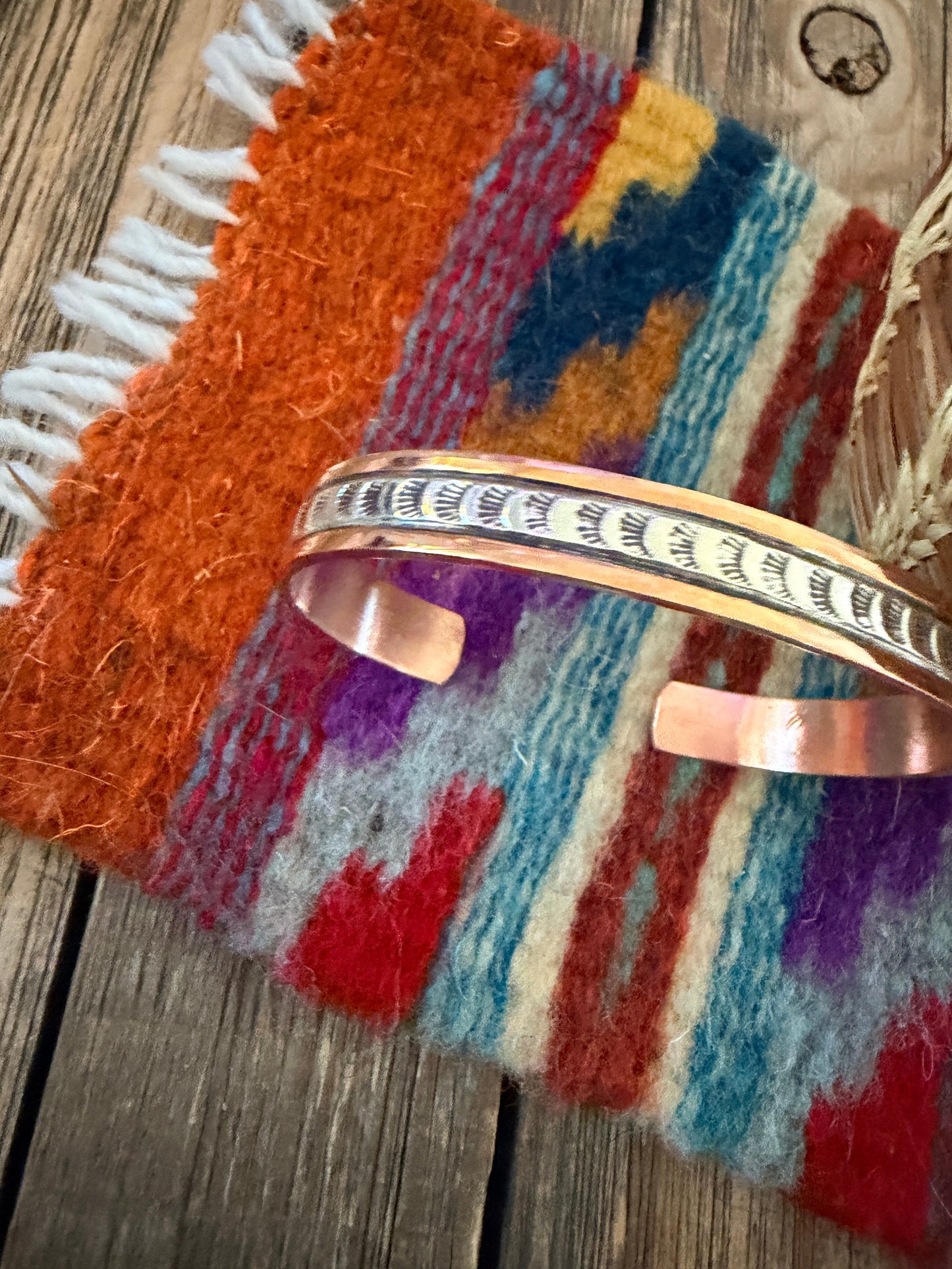 Handcrafted Copper & Sterling Silver Cuff Bracelet