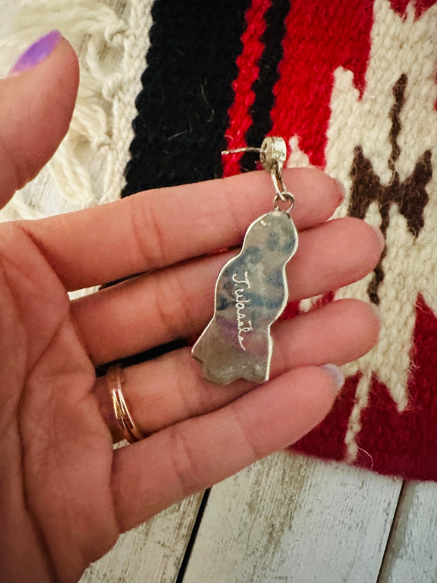 Handcrafted Multi Stone & Sterling Silver Inlay Maiden Girl Dangle Earrings