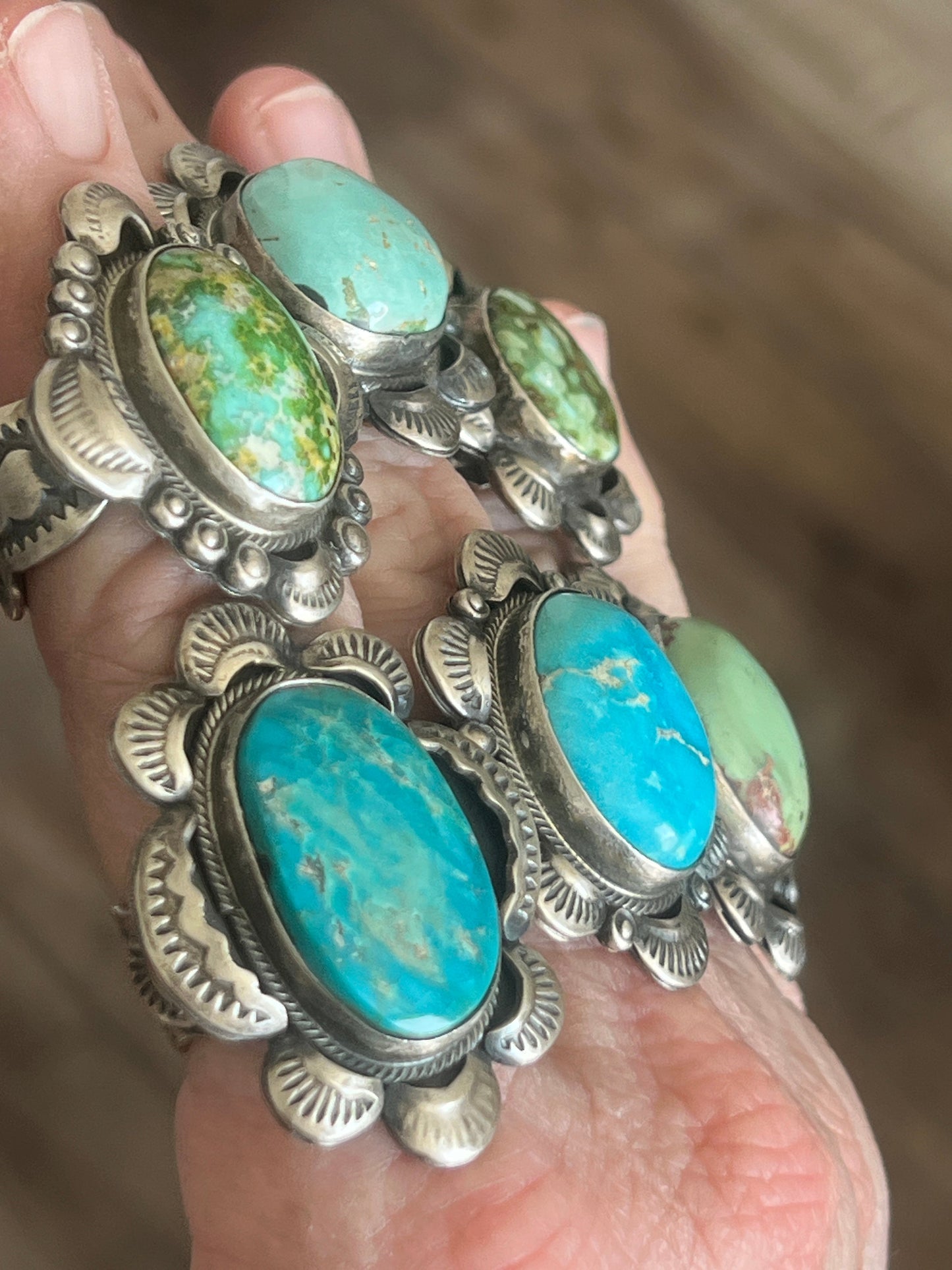 Handcrafted Sterling Silver and Sonoran Mountain Turquoise Single Stone Ring by Gilbert Tom, Size 9.5