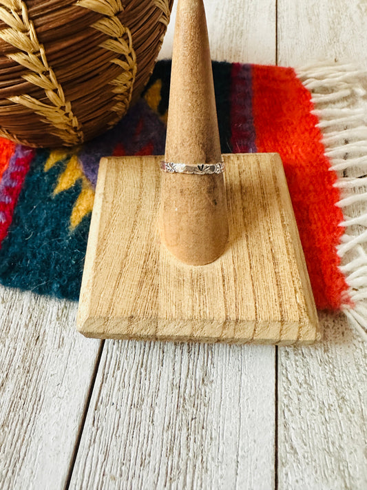 Handcrafted & Hand Stamped Sterling Silver Band Ring