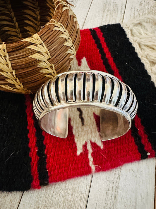 Handcrafted Rolled Sterling Silver Cuff Bracelet