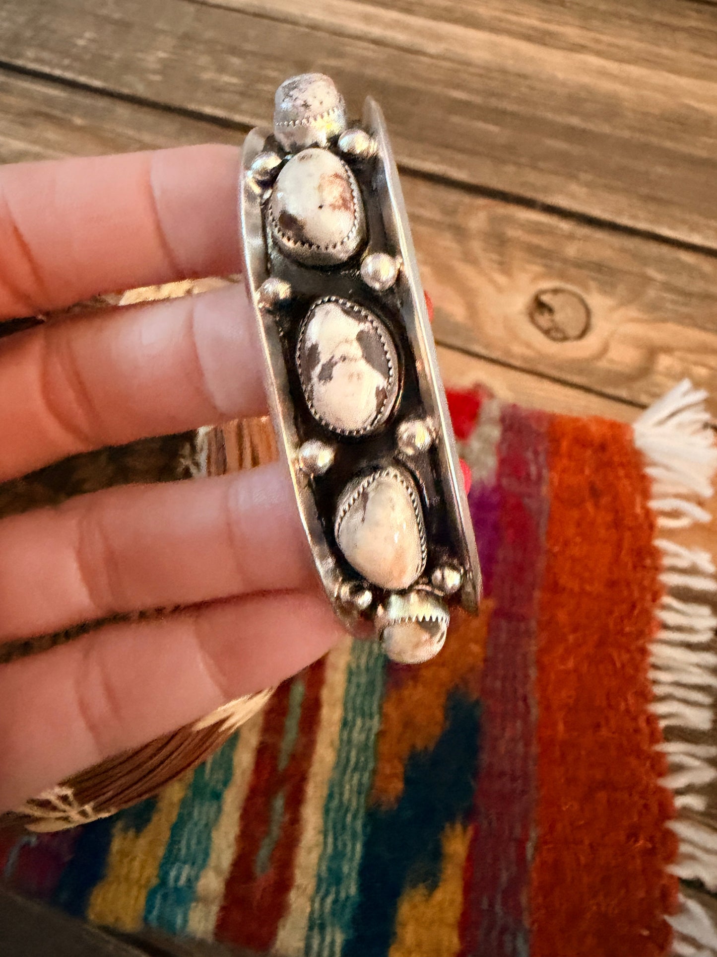 Handcrafted Dry Creek Turquoise & Sterling Silver Cuff Bracelet by Paul Largo