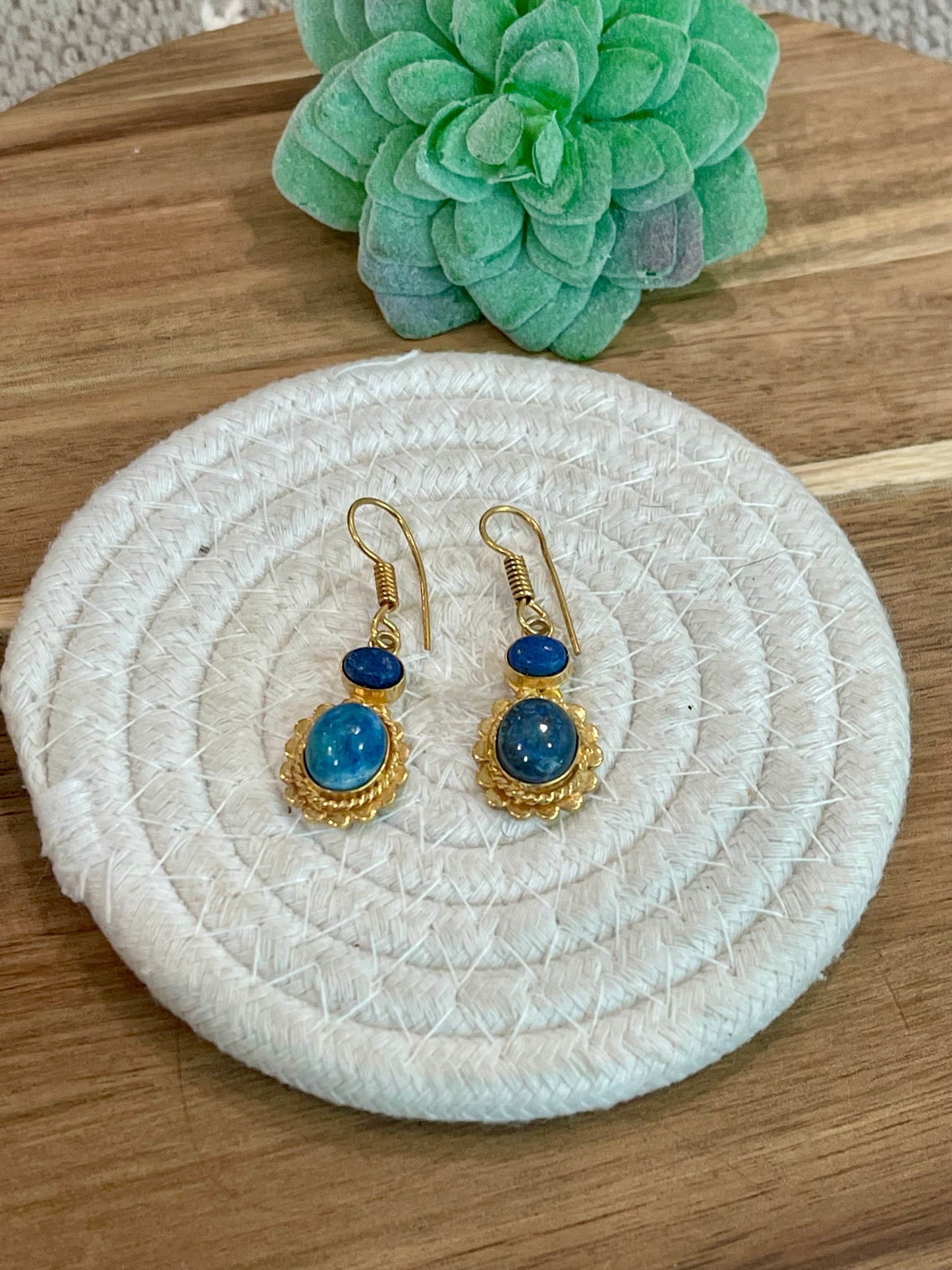 Vintage Gold Plated Dangle Earrings