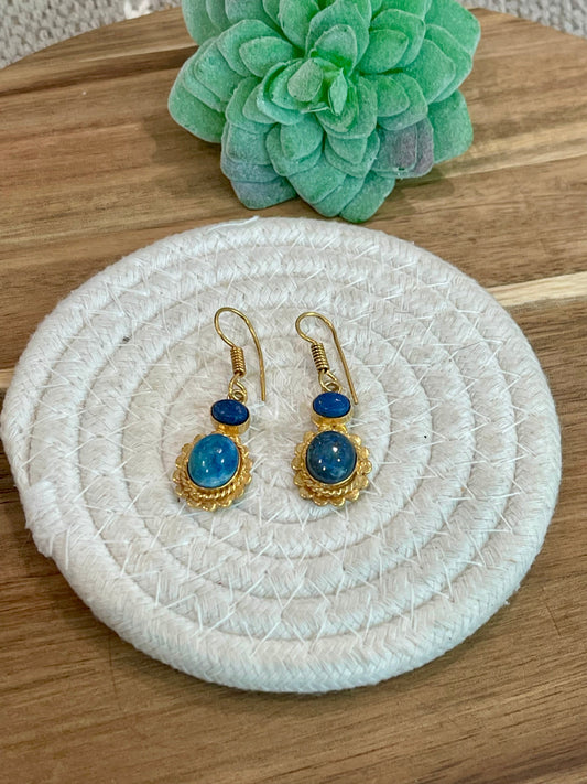 Vintage Gold Plated Dangle Earrings