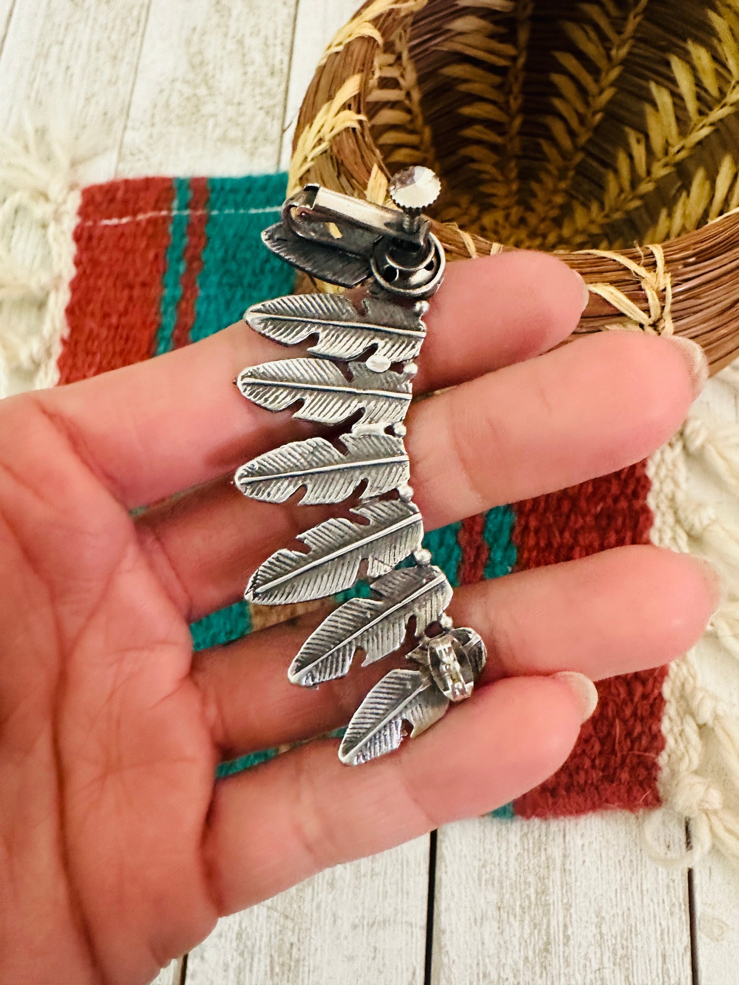 Handcrafted Sterling Silver Feather Cuff Earring
