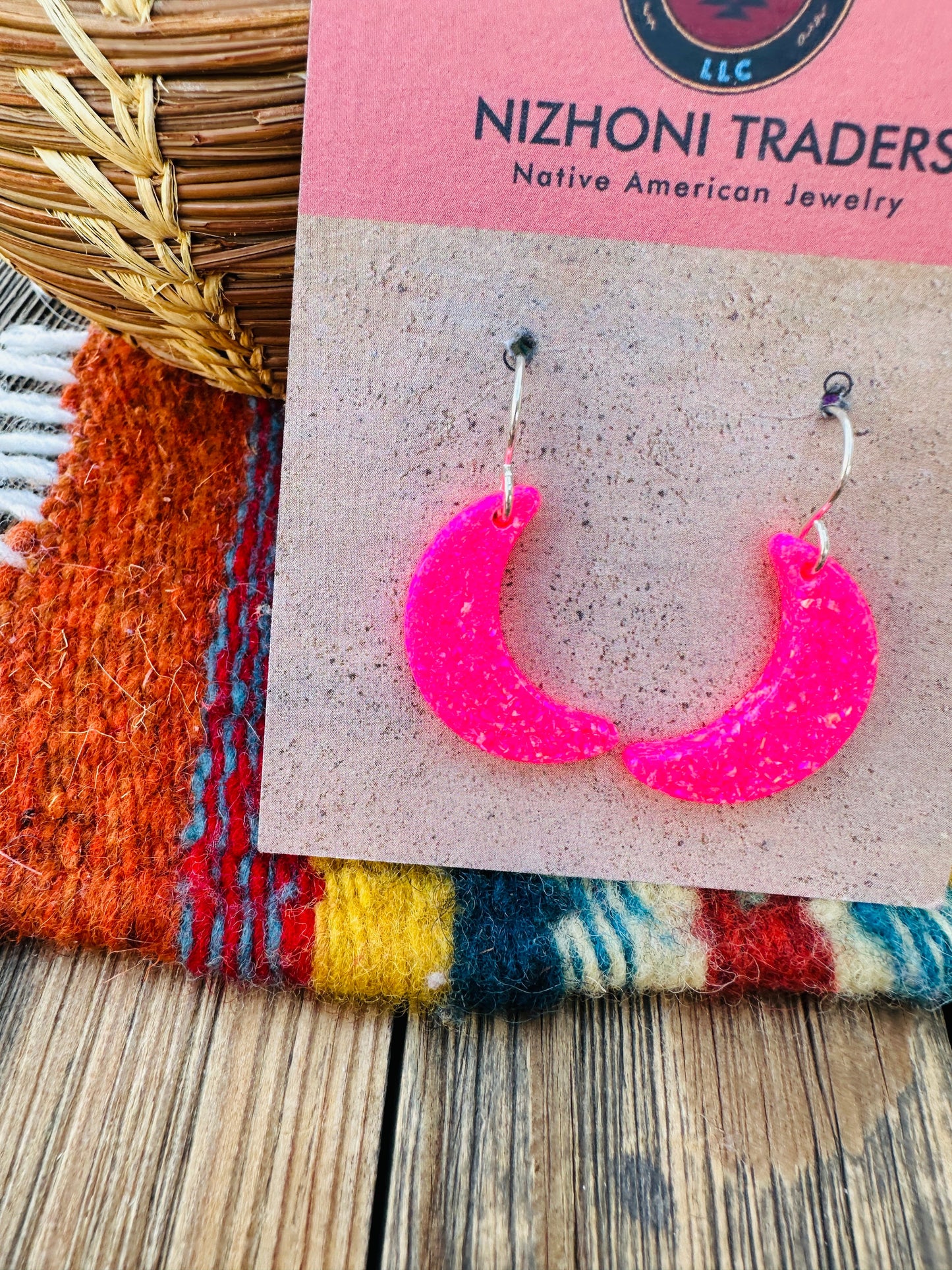 Handcrafted Sterling Silver & Opal Moon Dangle Earrings