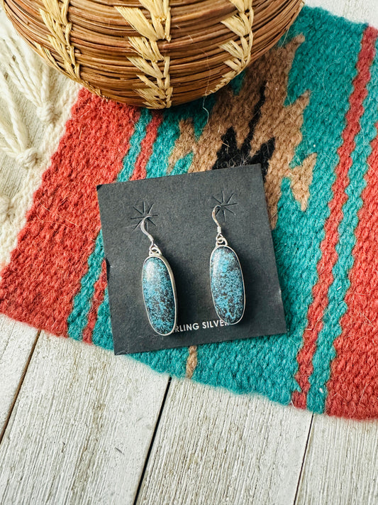 Handcrafted Turquoise & Sterling Silver Dangle Earrings