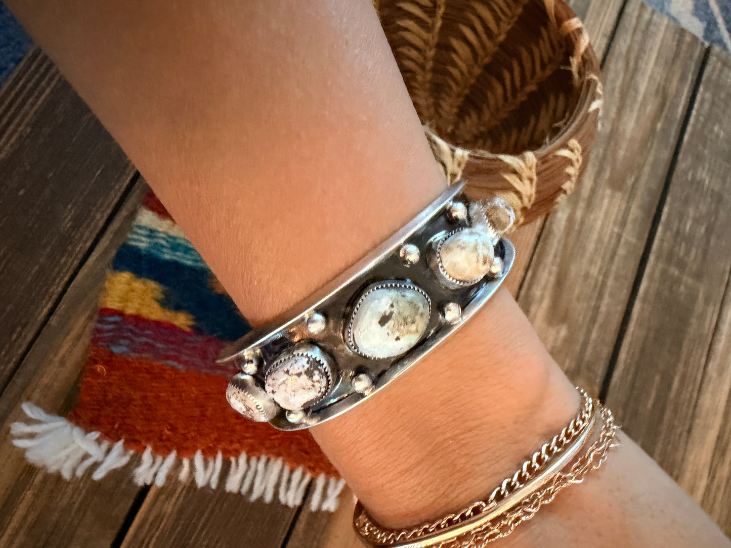 Handcrafted Dry Creek Turquoise & Sterling Silver Cuff Bracelet by Paul Largo