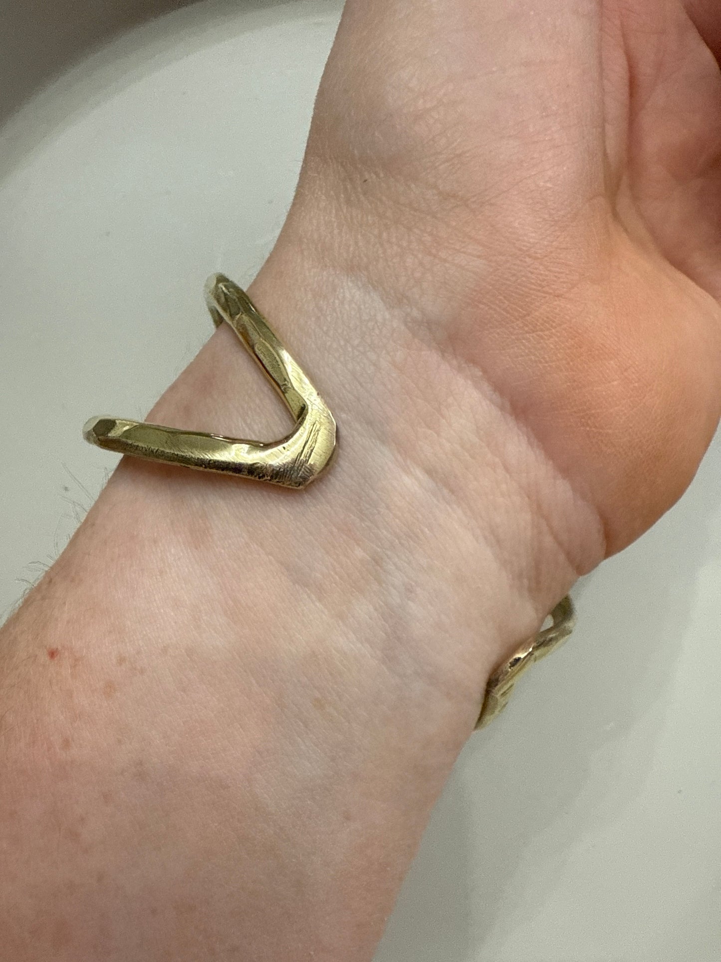 “The Golden Collection” Handmade Gold Plated Criss Cross Cuff Bracelet