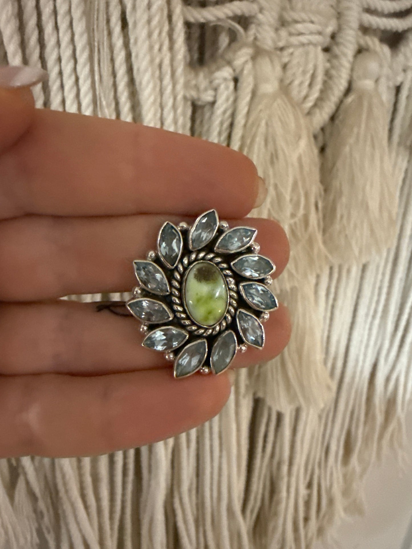 Handmade Adjustable Palomino Turquoise Sterling Silver Ring