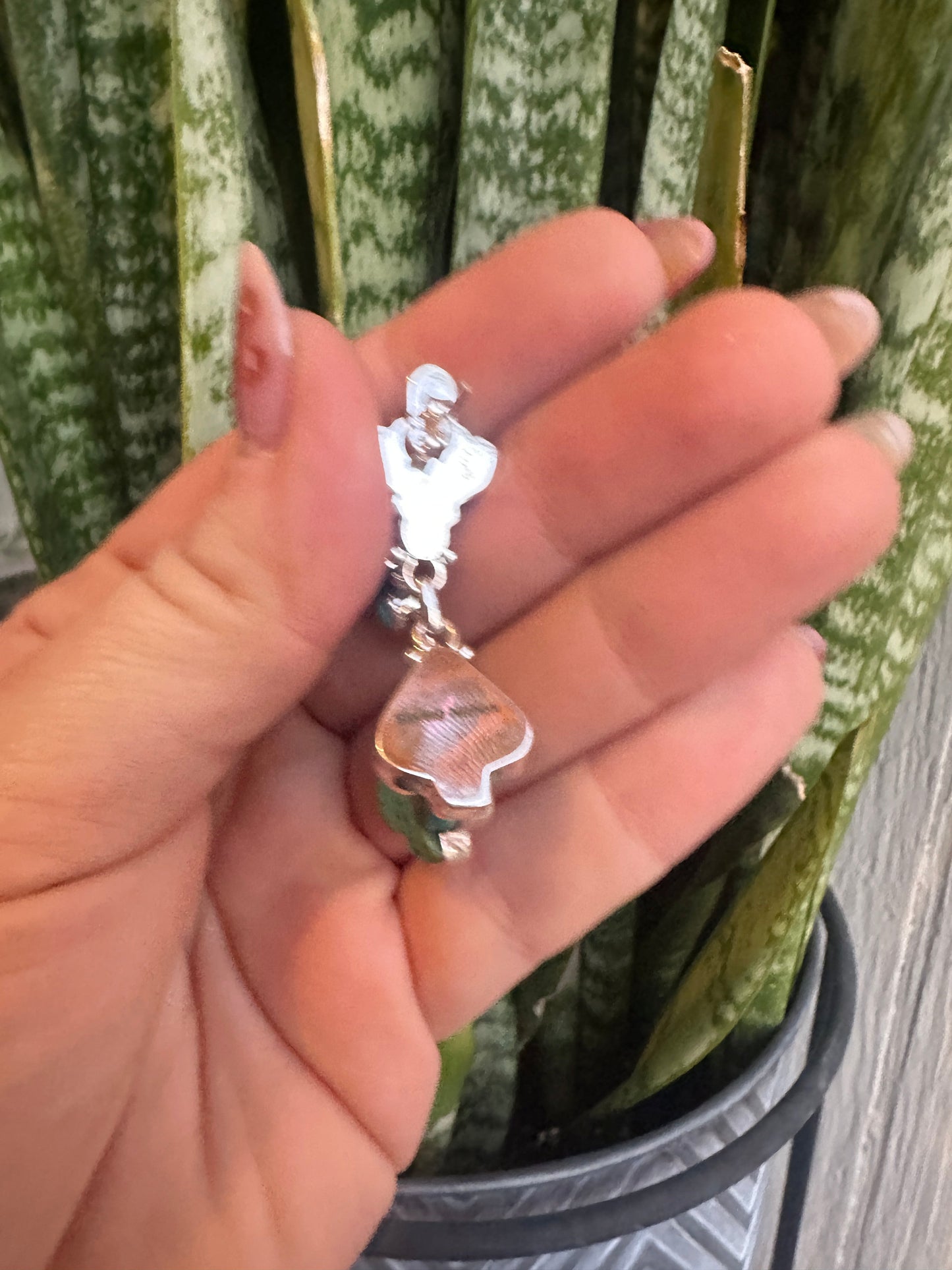 Handmade Sterling Silver & Turquoise SPADE Dangle Earrings