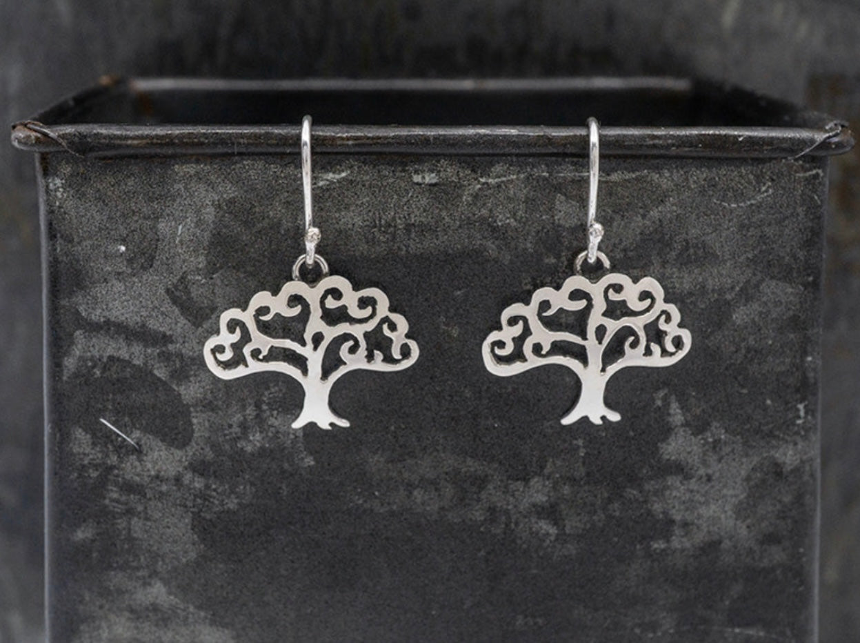 Small Tree of Life Earrings on Hook