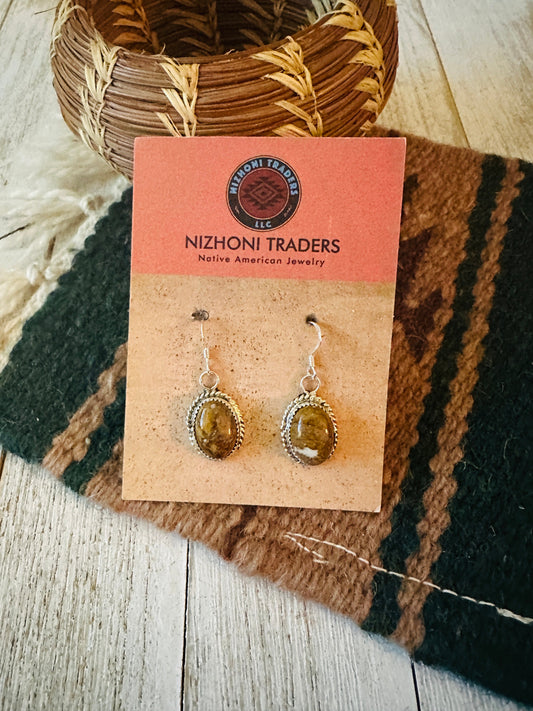 Handcrafted Sterling Silver, & Jasper Dangle Earrings