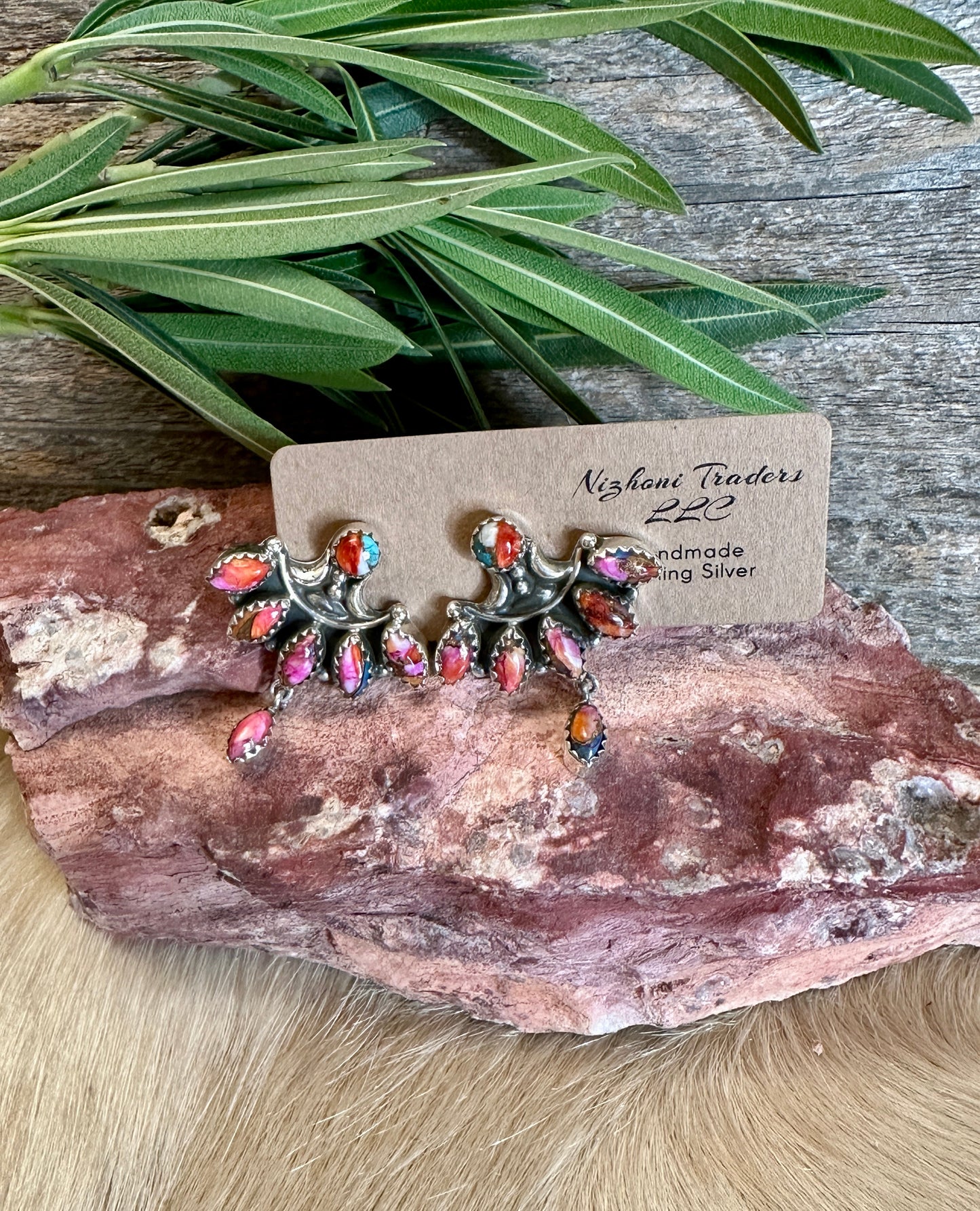 Handmade Pink Dream Sterling Silver Dangle Earrings