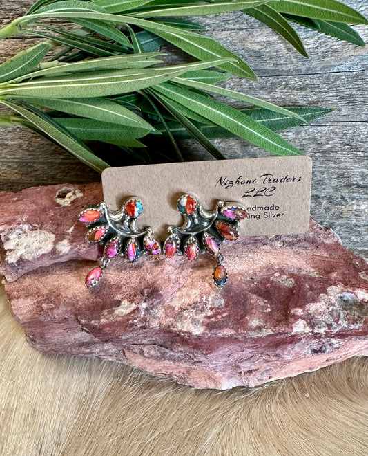 Handmade Pink Dream Sterling Silver Dangle Earrings