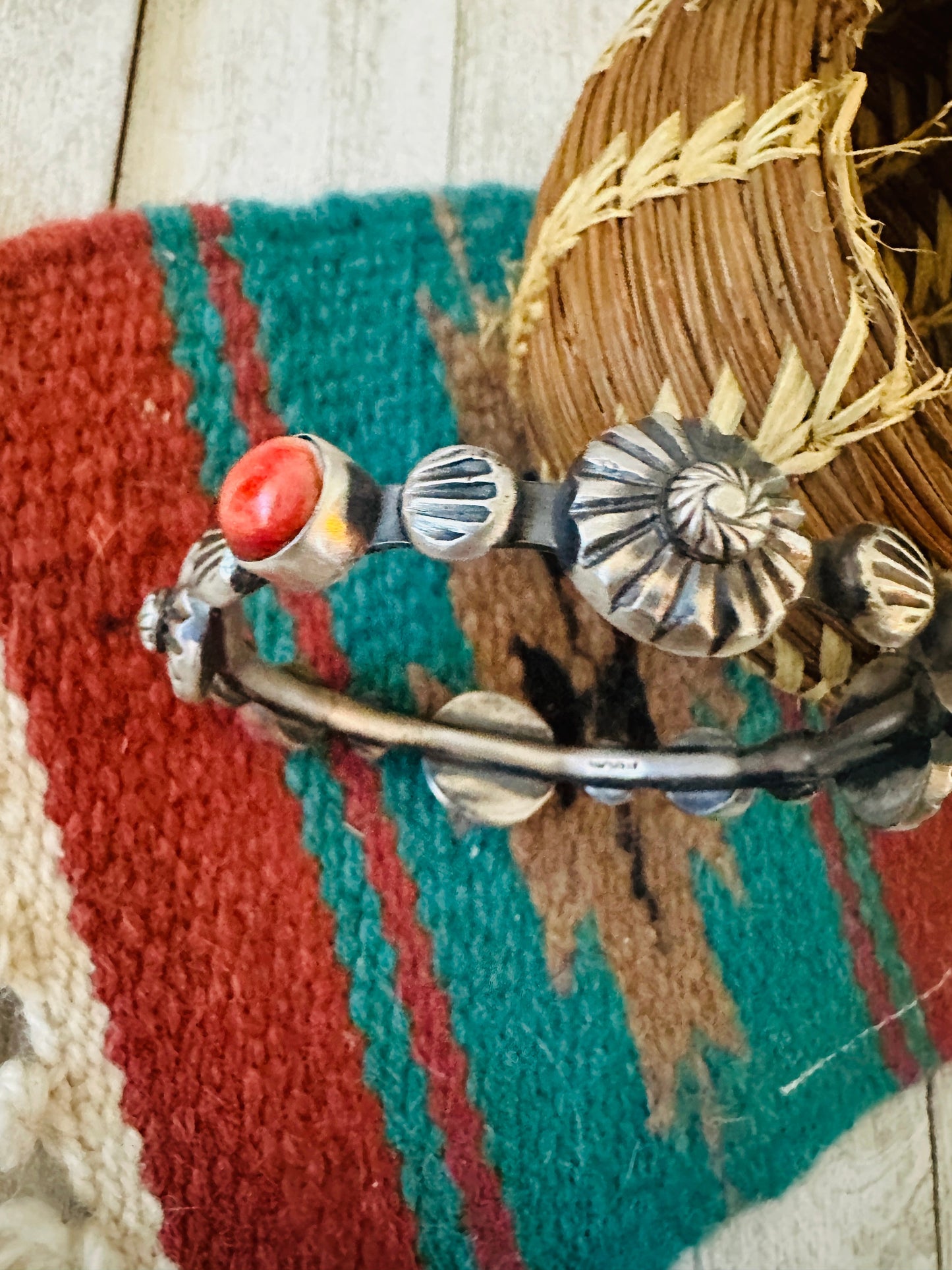 Chimney Butte Handcrafted Sterling Silver & Spiny Bangle