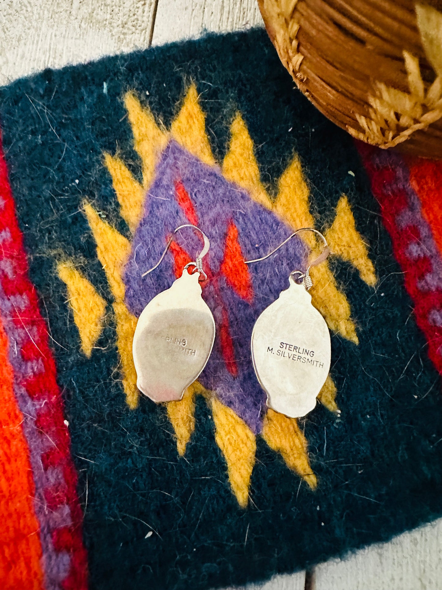 Handcrafted Pink Dream Mojave & Sterling Silver Dangle Earrings